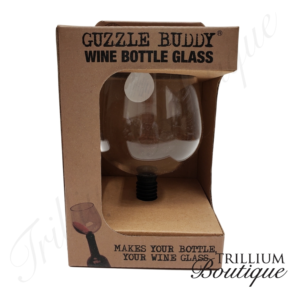 Guzzle Buddy Wine Bottle Glass NEW